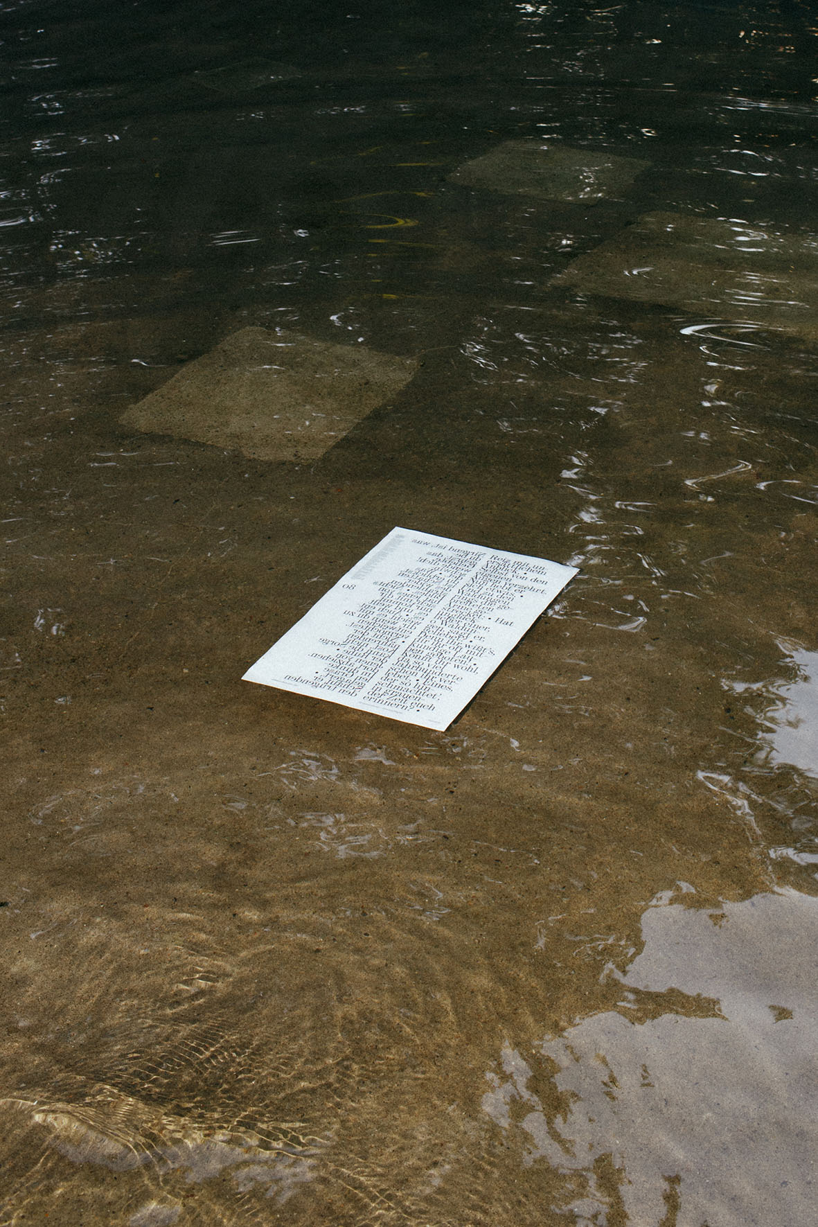 Typographic Installation: Ovid’s Narcissus